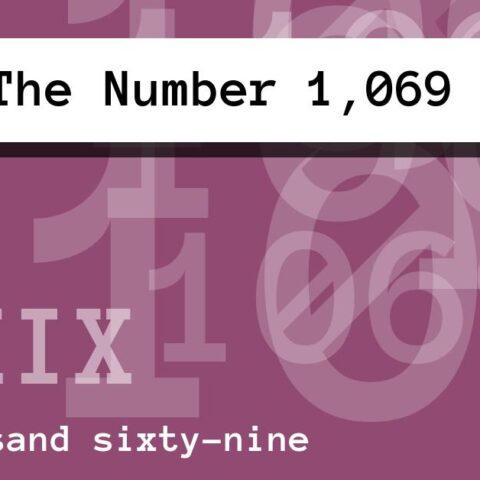 About The Number 1,069