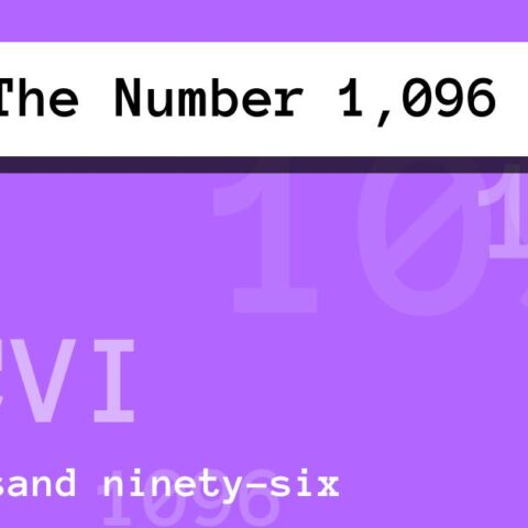 About The Number 1,096