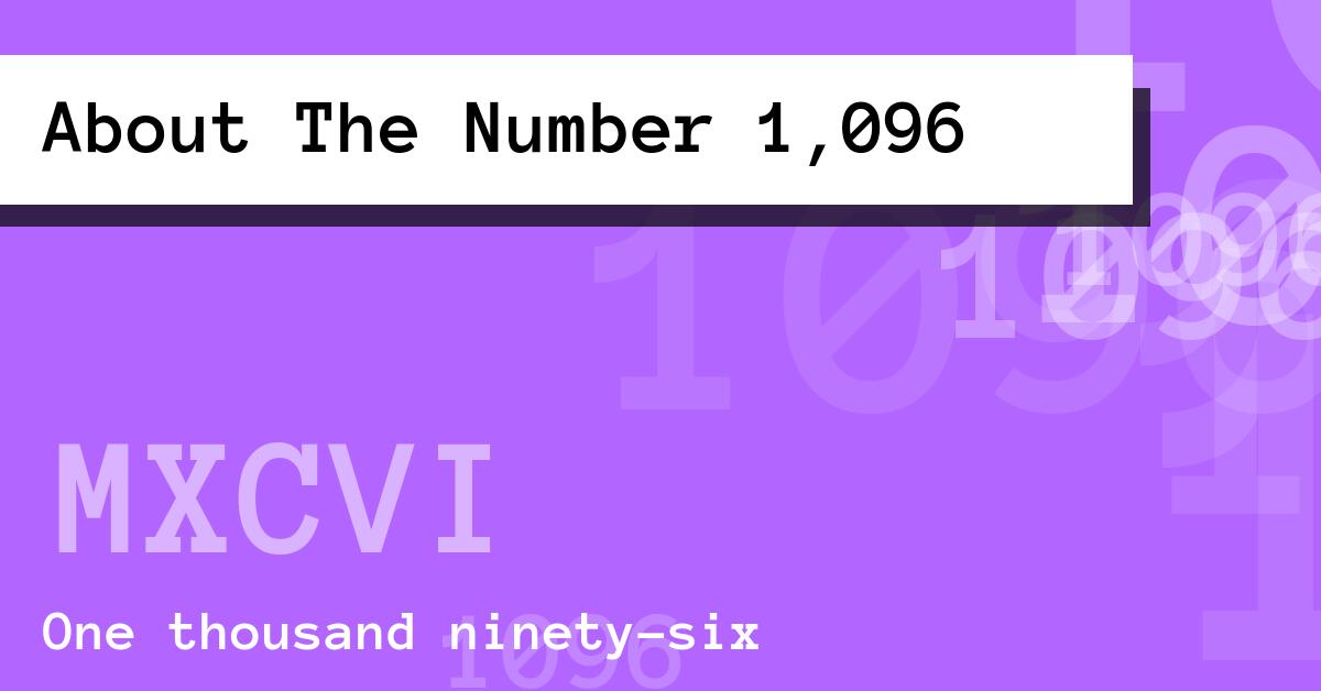 About The Number 1,096