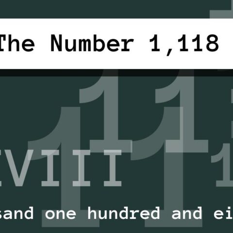 About The Number 1,118