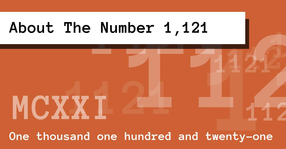About The Number 1,121