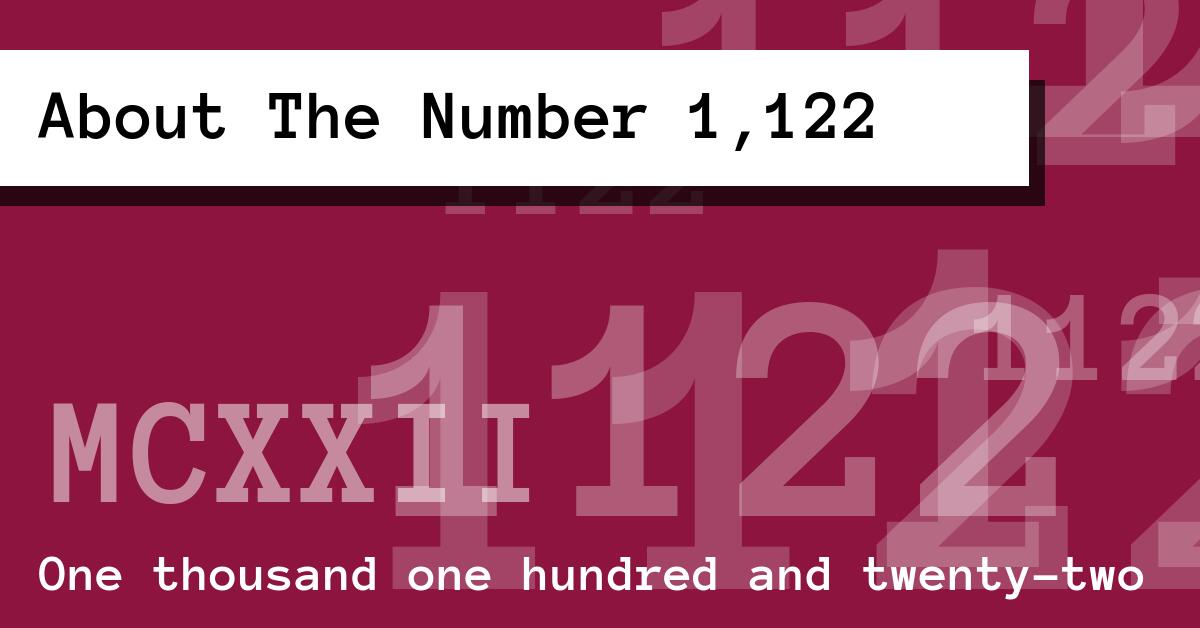 About The Number 1,122