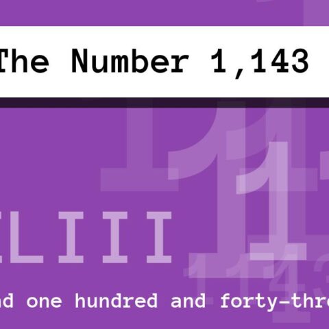 About The Number 1,143