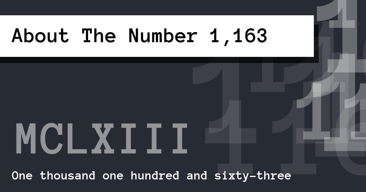About The Number 1,163