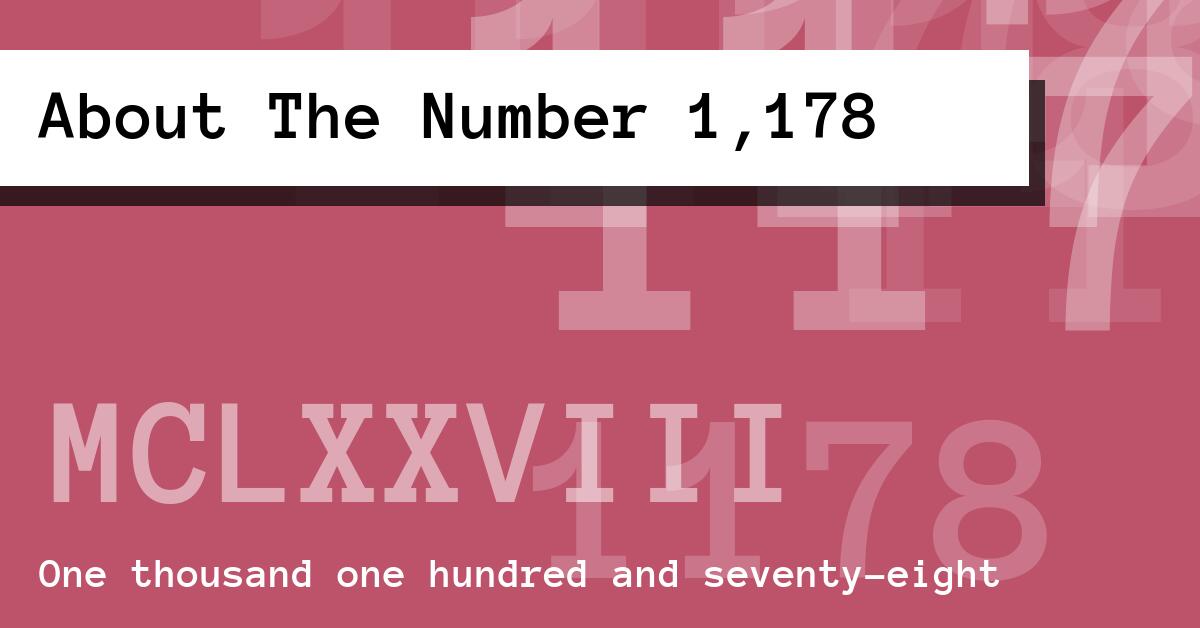 About The Number 1,178