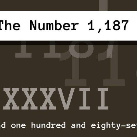 About The Number 1,187