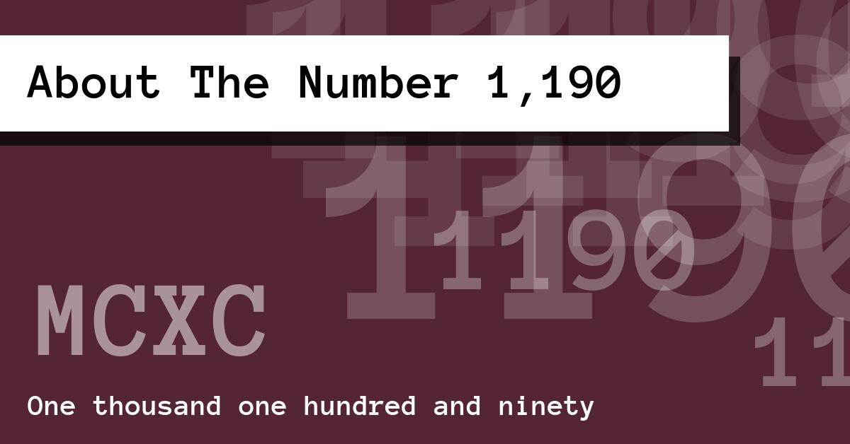 About The Number 1,190