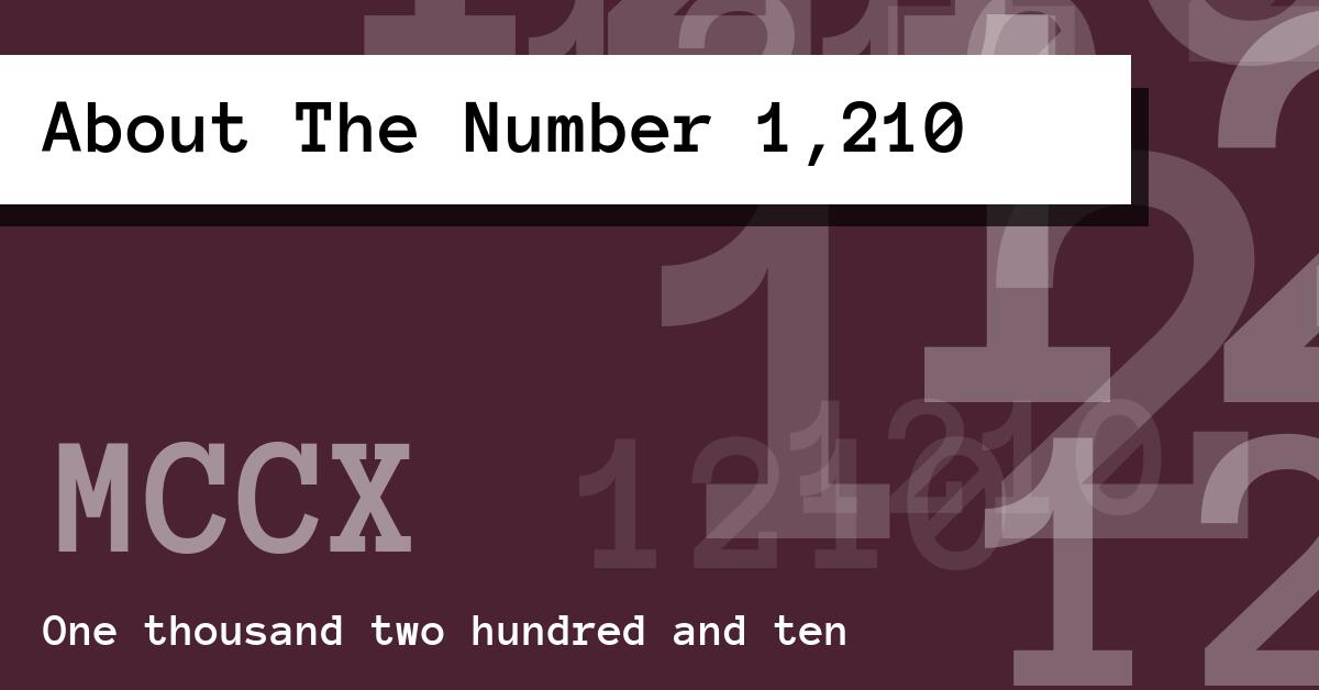 About The Number 1,210