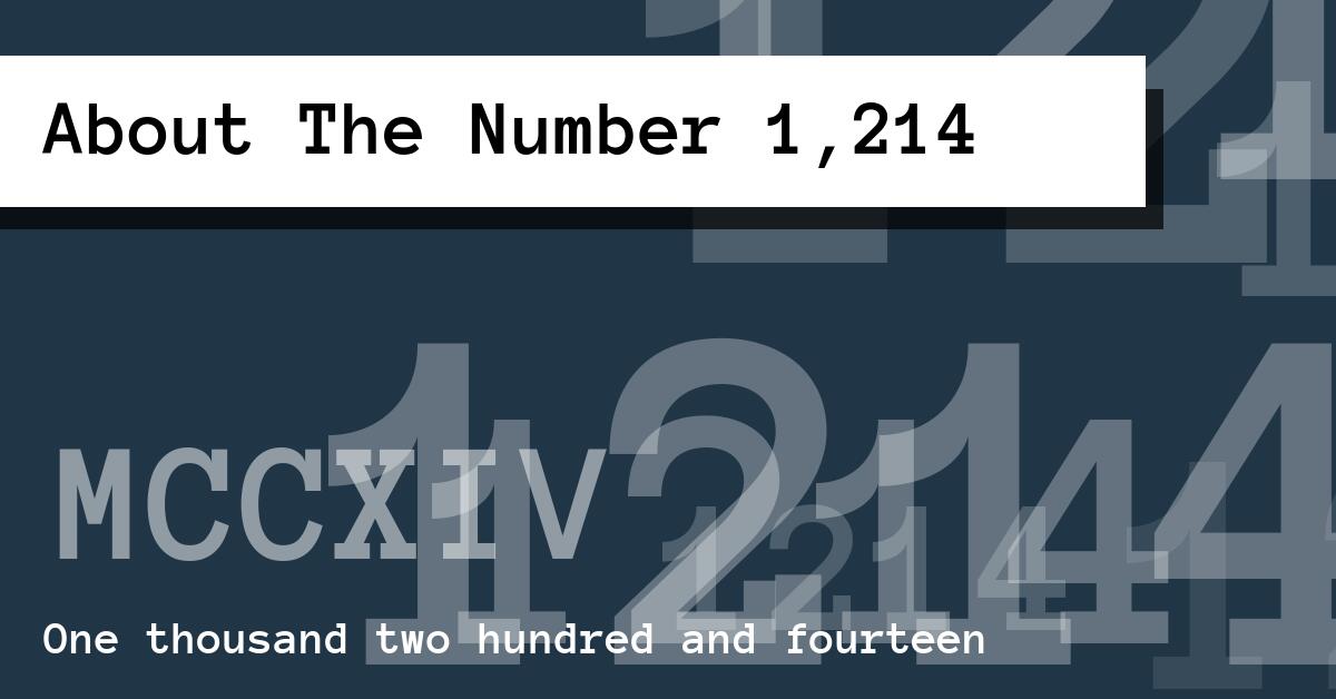 About The Number 1,214
