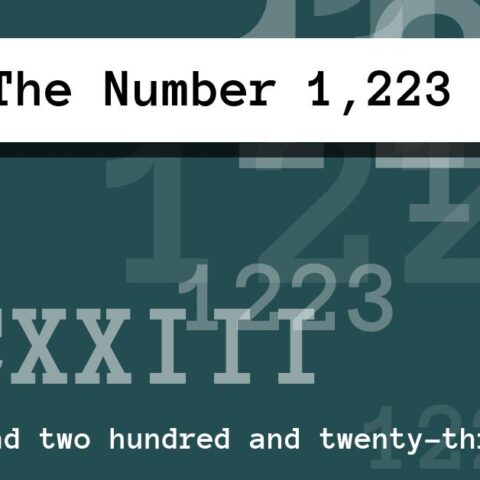 About The Number 1,223