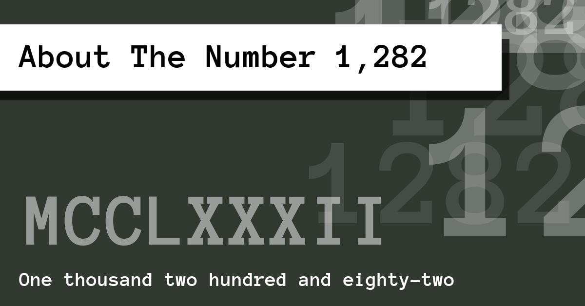 About The Number 1,282