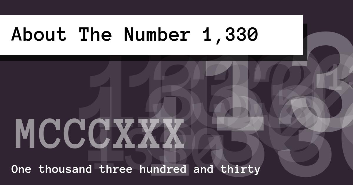 About The Number 1,330
