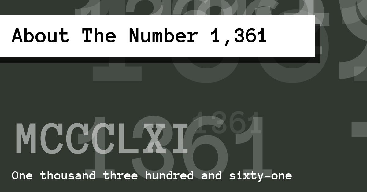 About The Number 1,361