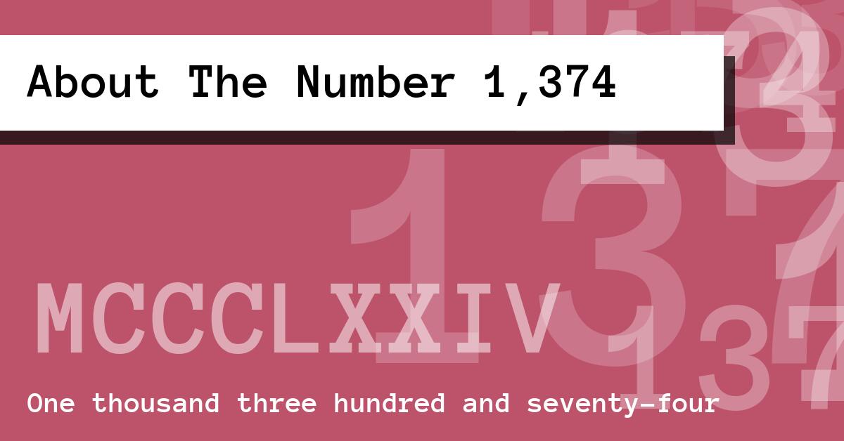 About The Number 1,374