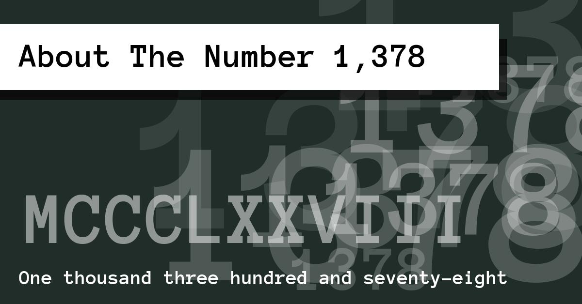 About The Number 1,378