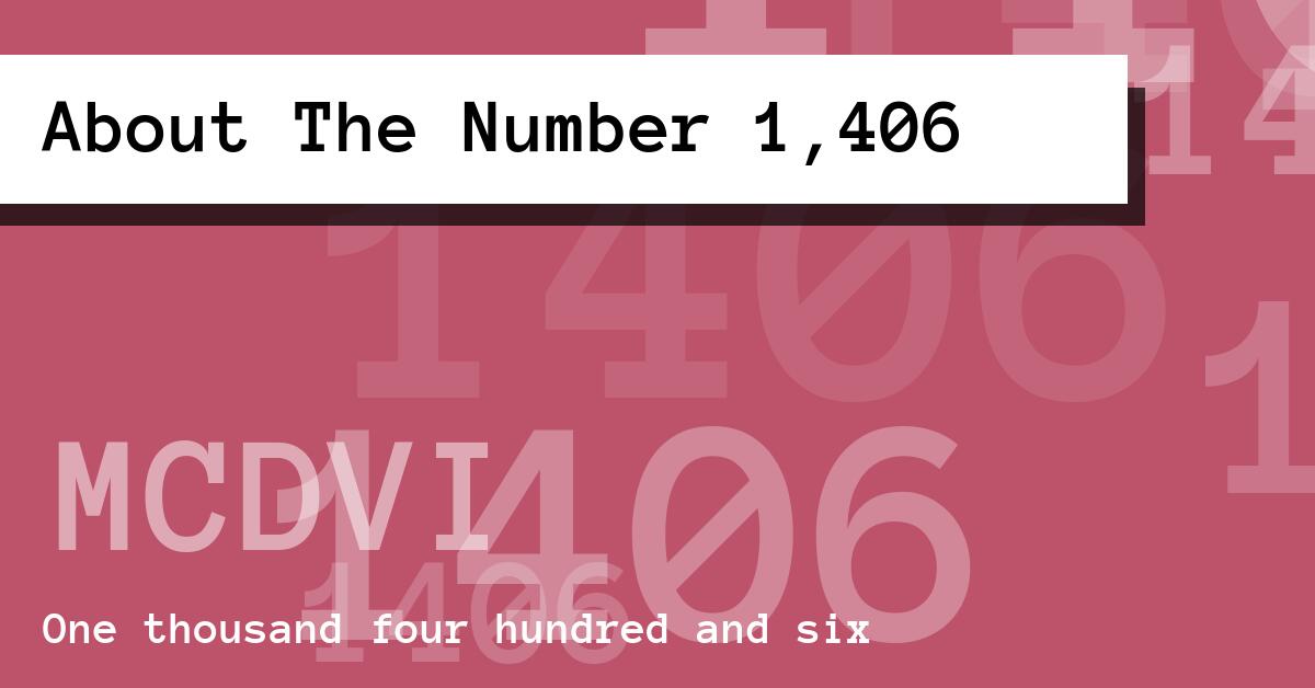 About The Number 1,406