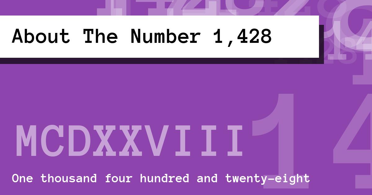 About The Number 1,428
