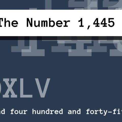 About The Number 1,445