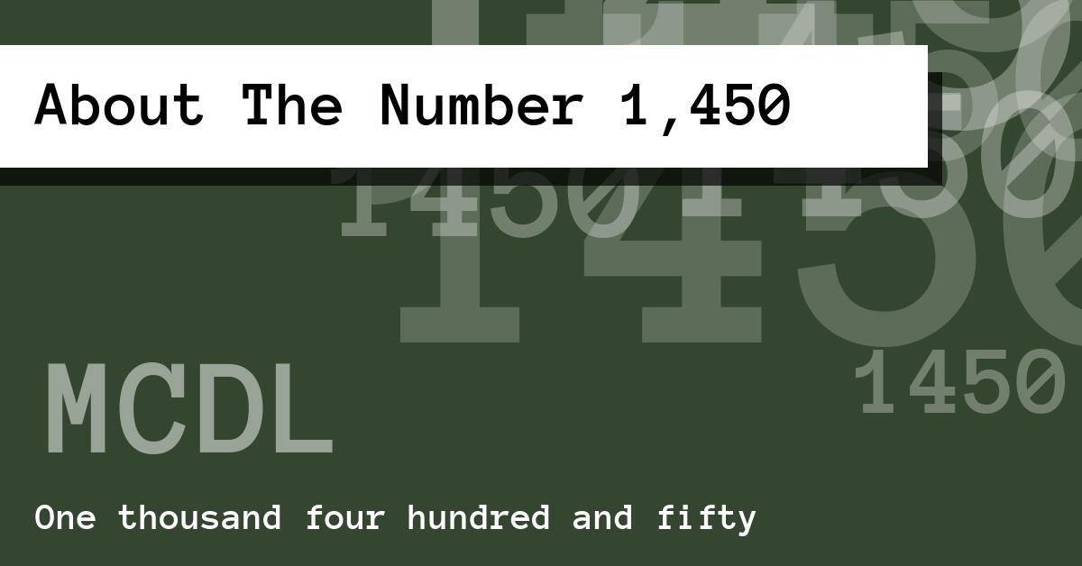 About The Number 1,450