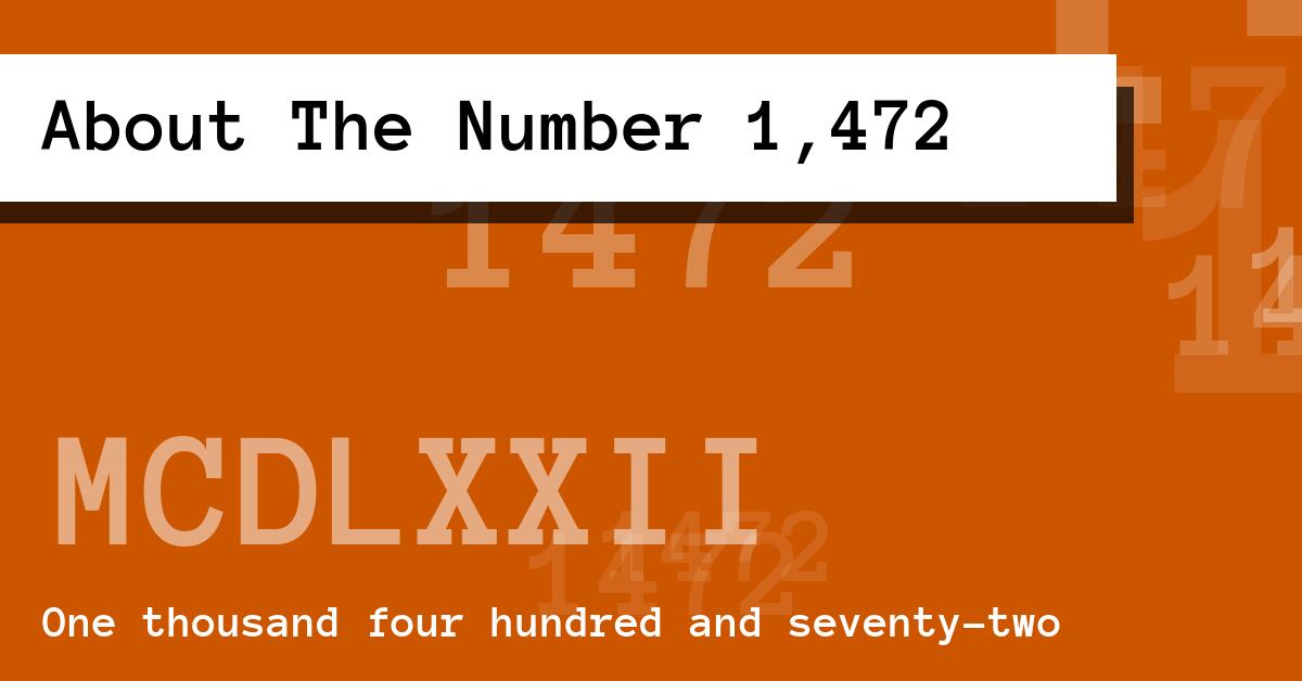 About The Number 1,472