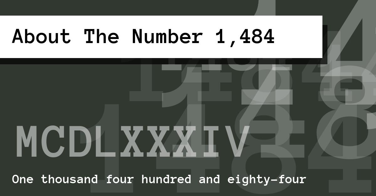 About The Number 1,484
