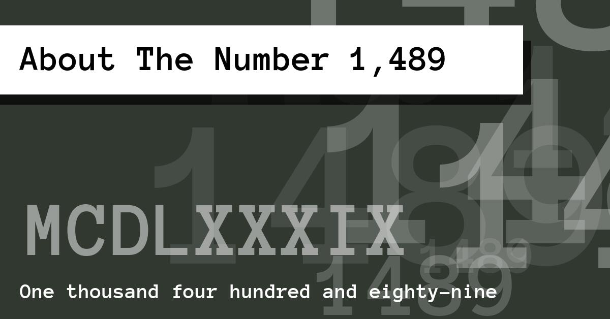About The Number 1,489