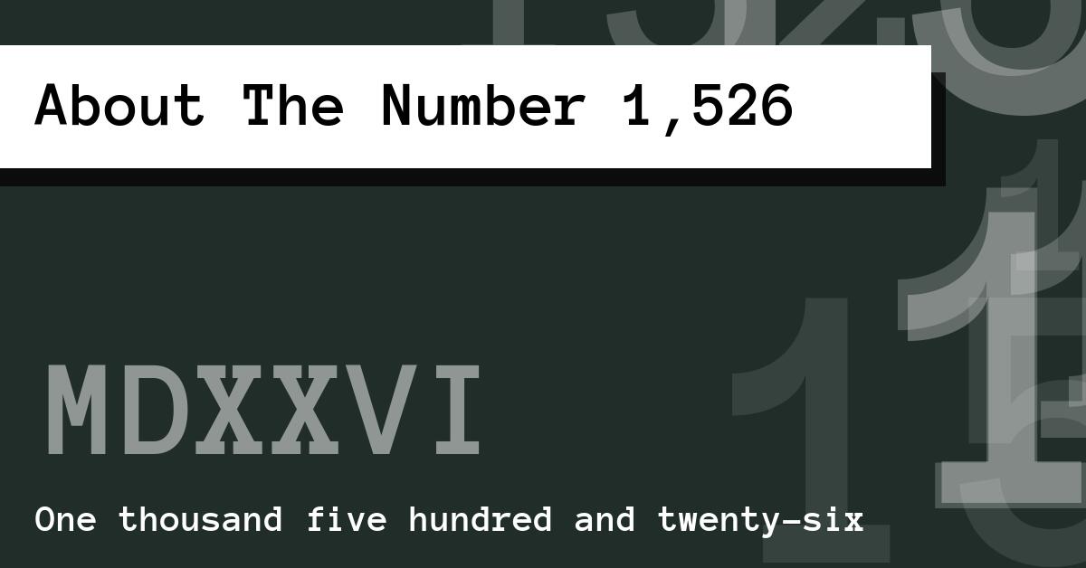 About The Number 1,526