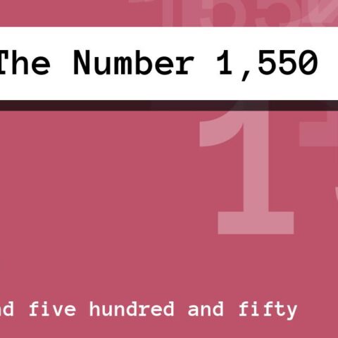 About The Number 1,550