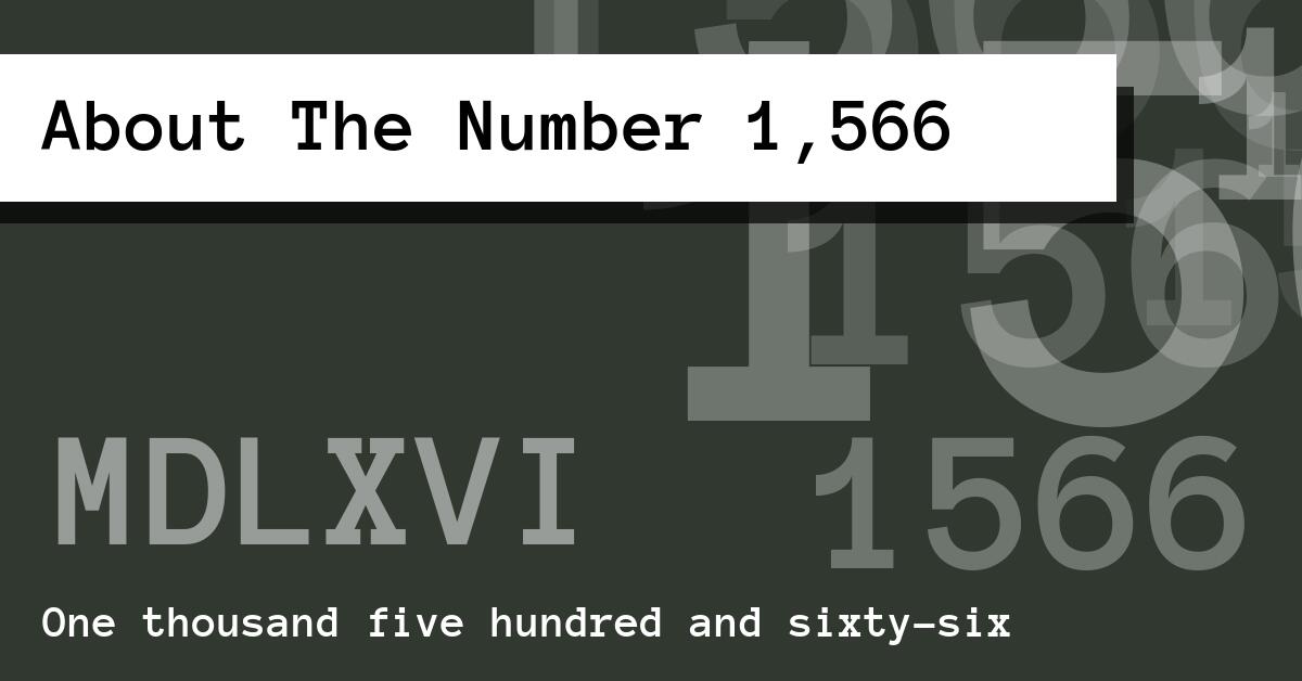 About The Number 1,566