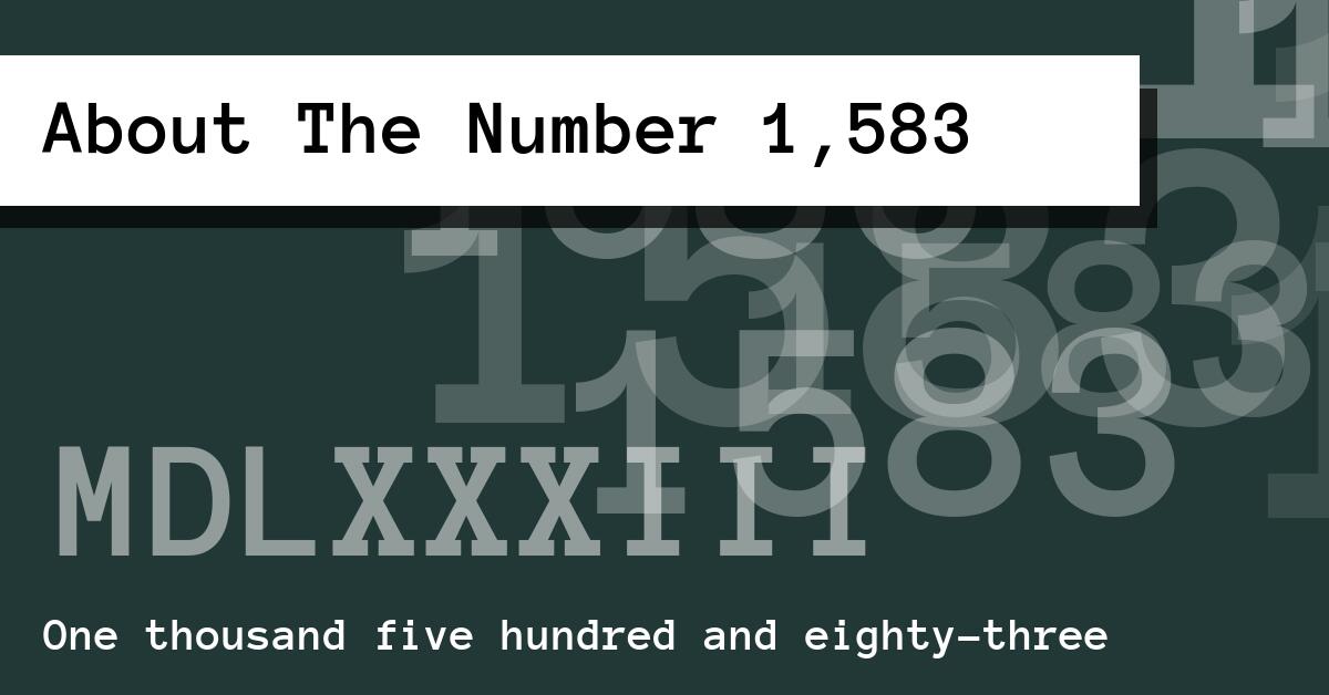 About The Number 1,583