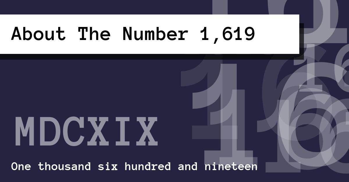 About The Number 1,619