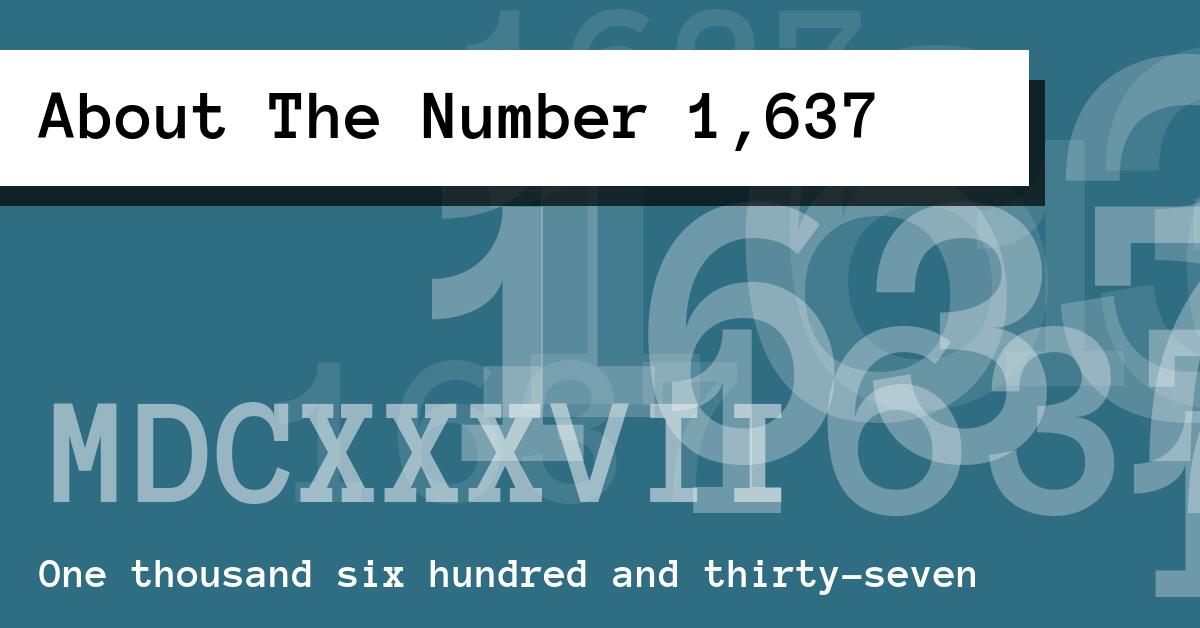 About The Number 1,637