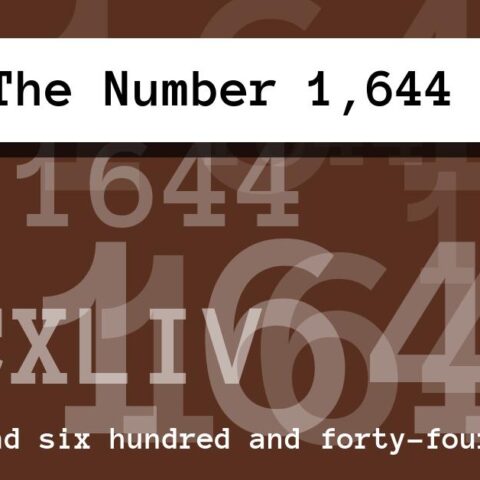 About The Number 1,644