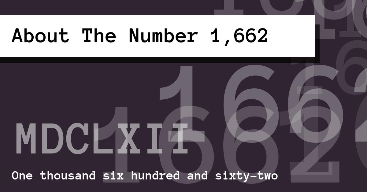 About The Number 1,662