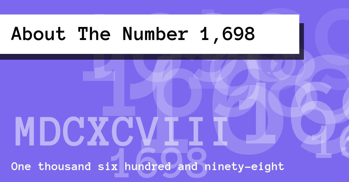 About The Number 1,698