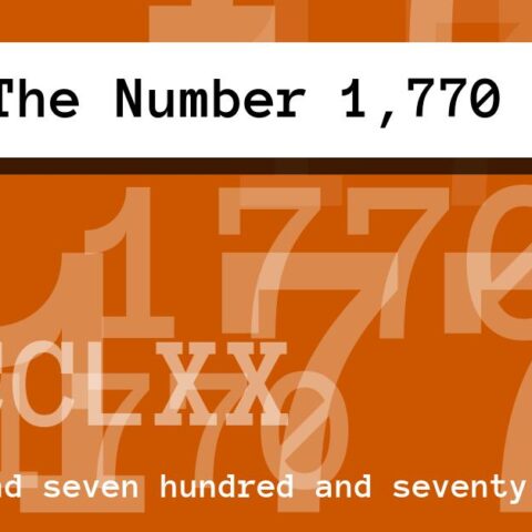 About The Number 1,770