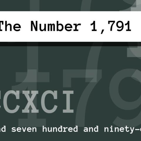 About The Number 1,791