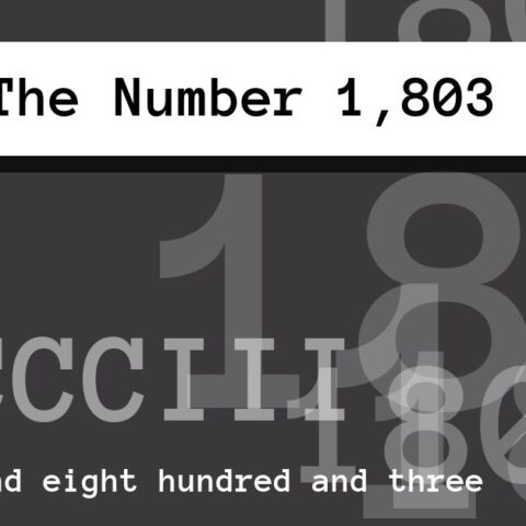 About The Number 1,803