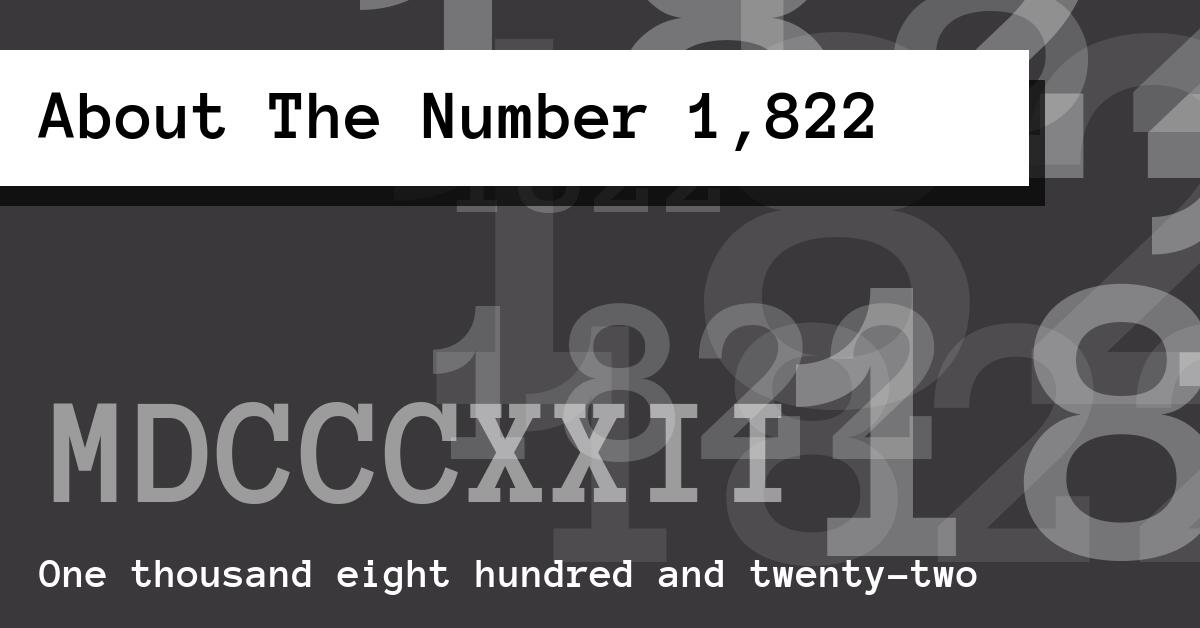 About The Number 1,822