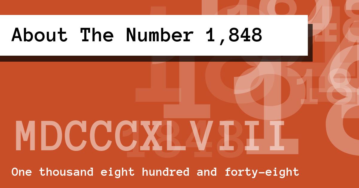 About The Number 1,848