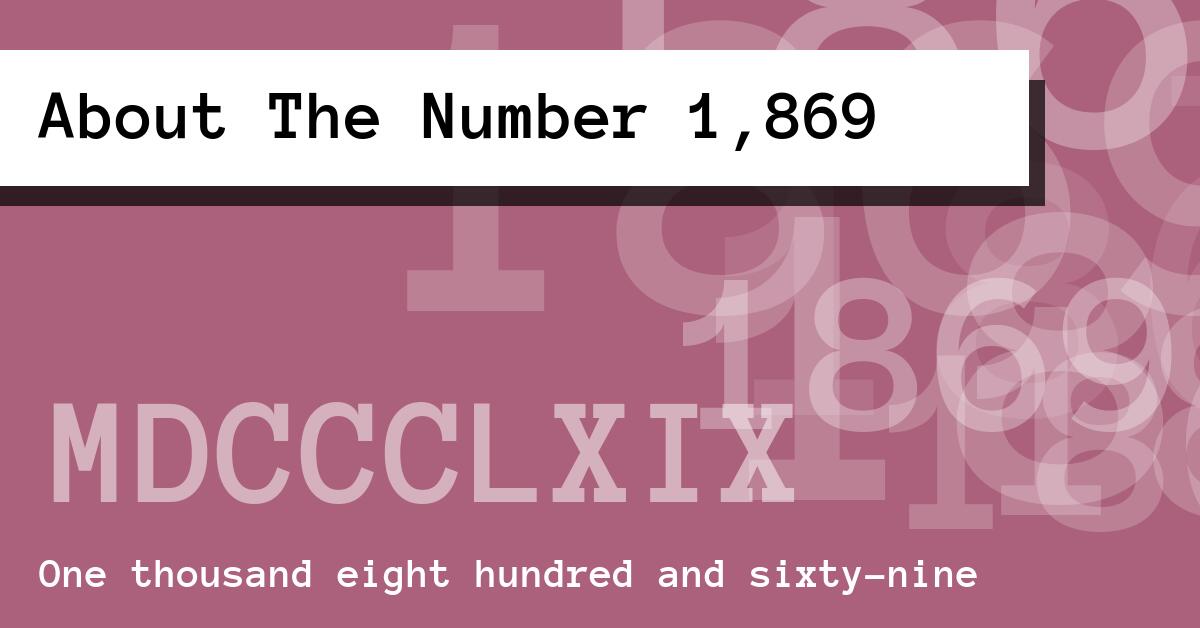 About The Number 1,869