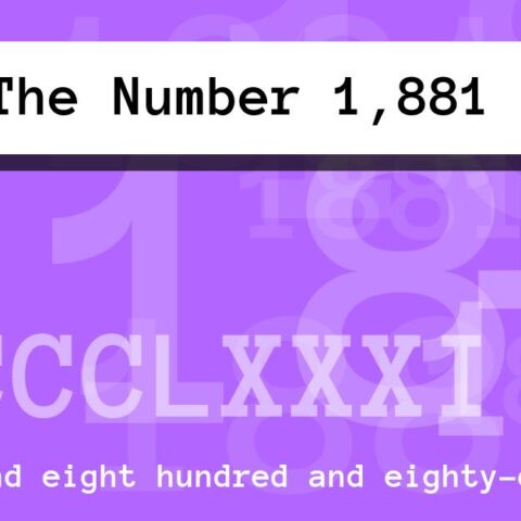 About The Number 1,881