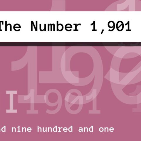 About The Number 1,901