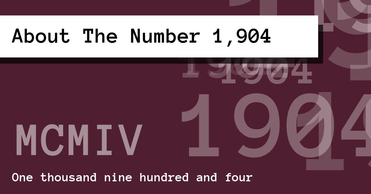 About The Number 1,904
