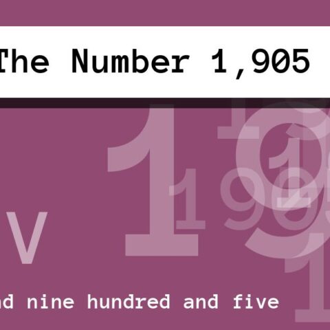 About The Number 1,905