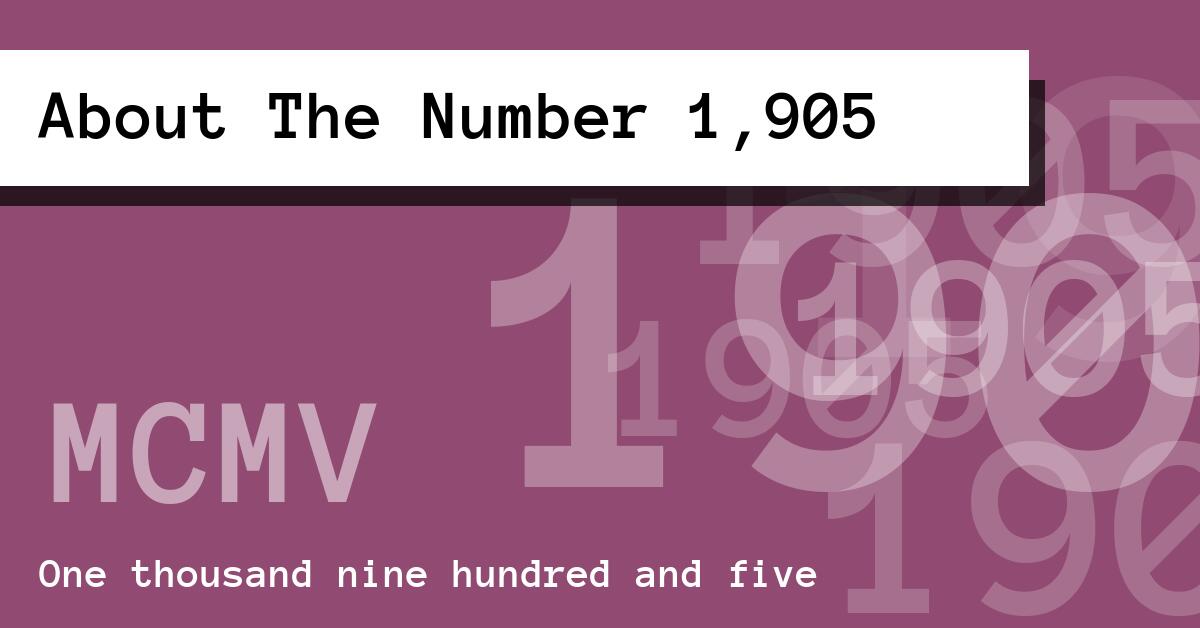 About The Number 1,905