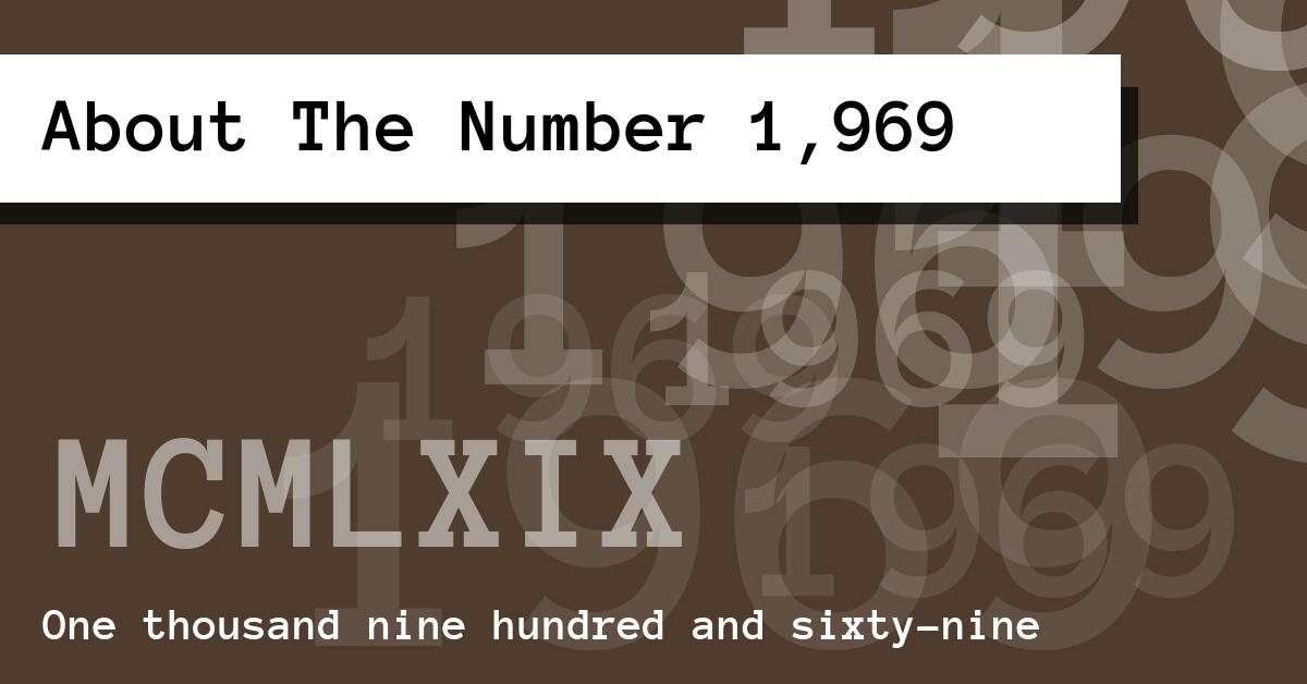 About The Number 1,969