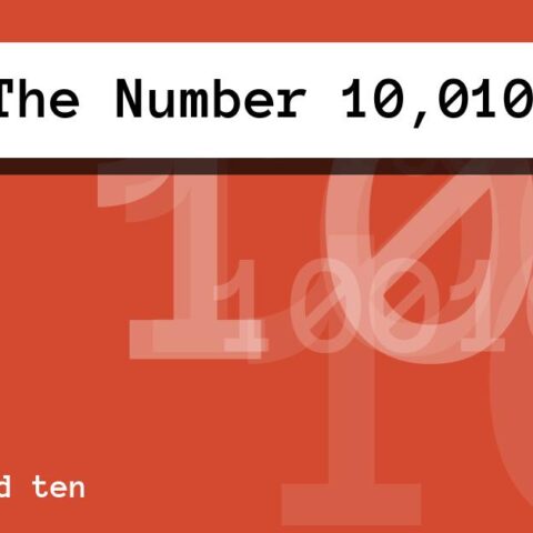 About The Number 10,010