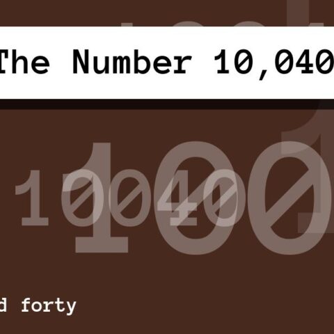 About The Number 10,040