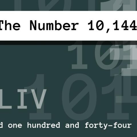 About The Number 10,144